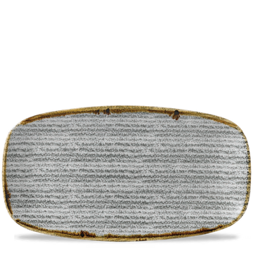 Homespun Stone Grey Chefs' Oblong Plate 35.5 x 18.9cm